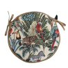 Coussins de chaise ronds style bistro, motif forêt tropicale naturelle | Coussins de chaise ronds