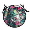 Tropical Velvet Round Bistro Seat Pads | Circular Velvet Chair Pads