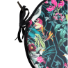Coussins de chaise ronds en velours tropical pour bistro | Coussins de chaise circulaires en velours