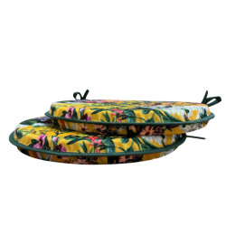 Velvet Midsummer Round Bistro Seat Pads | Circular Velvet Chair Pads