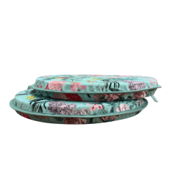 Coussins de siège ronds Velvet Tranquillity pour bistro | Coussins de chaise ronds en velours