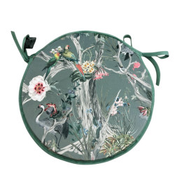 Coussins de siège ronds en velours style chinoiserie pour bistro | Coussins de chaise ronds en velours