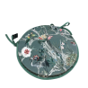 Velvet Chinoiserie Ronde Bistro Stoelkussens | Ronde Fluwelen Stoelkussens