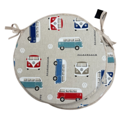 Classic Camper Round Bistro Seat Pads | Modern Circular Chair Pads