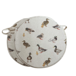 Rundes Bistro-Sitzkissen mit Stockenten-Motiv | Enten-Design Runde Stuhlkissen