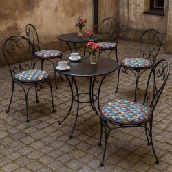 Round Bistro Big Holland Tapestry Chair Pads | Round Bistro Seat Pads