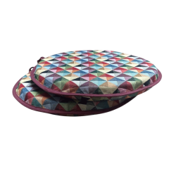 Round Bistro Big Holland Tapestry Chair Pads | Round Bistro Seat Pads