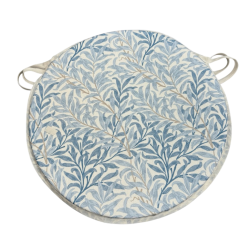 Cuscino per sedia Bistro rotondo Willow Bough Azure | Cuscini per sedia William Morris |