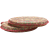 Coussin de siège rond Bistro Strawberry Thief Crimson | Coussins de chaise Bistro rouges