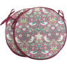 Coussin de siège rond Bistro Strawberry Thief Crimson | Coussins de chaise Bistro rouges