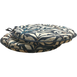 Round Bistro Willow Bough Ebony Tapestry Seat Pads | Bistro Seat Pads
