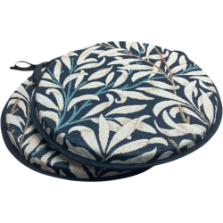 Ronde Bistro Willow Bough Ebony Tapestry Stoelkussens | Bistro Stoelkussens