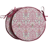 Round Bistro Snakeshead Crimson Seat Pads | Patterned Bistro Seat Pads