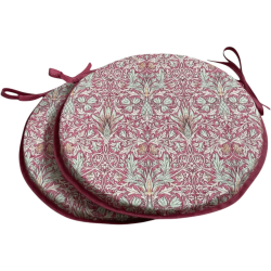 Coussins de siège ronds bistro à motif tête de serpent rouge | Coussins de siège bistro à motifs