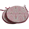 Coussins de siège ronds bistro à motif tête de serpent rouge | Coussins de siège bistro à motifs