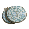 Coussin de siège rond Bistro Willow Bough Seaspray | Coussin de siège rond à motifs