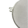Coussins de siège ronds à rayures blanches pour chaises de bistro | Coussins de chaise ronds à rayures pour chaises de bistro |