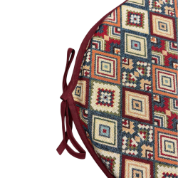 Cuscini per sedie rotondi stile bistrò con arazzo azteco | Cuscini per sedie rotondi stile bistrò bohemien