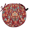 Round Bistro William Red Tapestry Seat Pads | Round Red Bistro Seat Pads