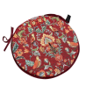 Coussins de siège ronds bistro William Red Tapestry | Coussins de siège ronds rouges bistro