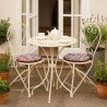 Round Bistro Crochet Tapestry Seat Pads | Round Crochet Chair Pads |