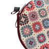Round Bistro Crochet Tapestry Seat Pads | Round Crochet Chair Pads |