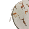Coussins de chaise ronds à motif cerfs et cerfs | Coussins de chaise ronds à motif cerf