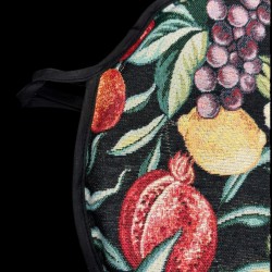 Coussins de chaise ronds Bistro à motif de fruits noirs | Coussins de chaise ronds à motif de fruits