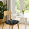 Coussins de siège en forme de D Silver Bee | Coussins de chaise classiques en forme de D avec abeilles