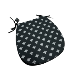 Silver Bee D Shaped Seat Pads | Classic D Shaped Chair Pads With Bees