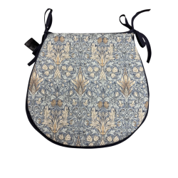 D Shaped Seat Pad Snakeshead Denim | William Morris D Shaped Seat Pads