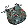 Black Rainforest Tapestry D Shaped Seat Pads | Classic D Seat Pads