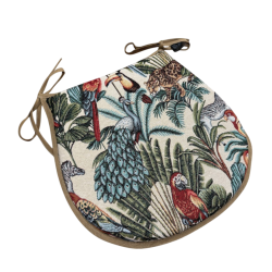 Natural Rainforest Tapestry D Shaped Seat Pads | Classic D Seat Pads