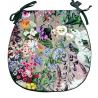D Shaped Rhapsody Velvet Seat Pads | Classic D Floral Velvet Seat Pads