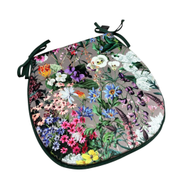 D Shaped Rhapsody Cuscini in Velluto per Sedie | Cuscini in Velluto per Sedie Classic D Floral
