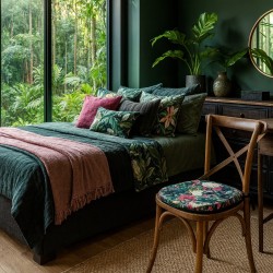 D Shaped Tropical Velvet Seat Pads | Classic D Tropical Velvet Seat Pads