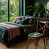 Cuscini per sedie in velluto tropicale a forma di D | Cuscini classici in velluto tropicale a forma di D