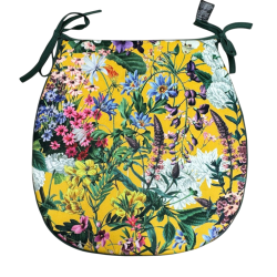D-förmige Samt-Sitzkissen für den Hochsommer | D-förmige florale Samt-Sitzkissen