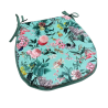 Coussins d'assise en velours en forme de D pour une tranquillité absolue | Coussins d'assise en velours à motif floral en forme 