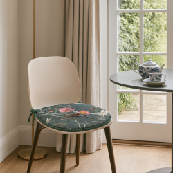 Coussins d'assise en velours de style chinoiserie en forme de D | Coussins d'assise de luxe en velours en forme de D