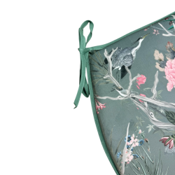 Cuscini per sedie in velluto a forma di D Chinoiserie | Cuscini per sedie in velluto di lusso a forma di D
