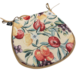 Tapisserie de coussins de siège en forme de D à motifs de fruits naturels | Coussins de siège classiques en forme de D à motifs 
