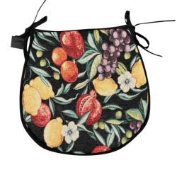 Tapisserie Fruits Noirs Tapisserie Coussins de Siège en Forme de D | Coussins de Siège Fruits Classiques en Forme de D |