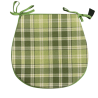 Cuscini per sedie a forma di D Highland Check Green | Cuscini per sedie a forma di D Tartan