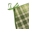 Highland Check Green D Shaped Seat Pads | Tartan D Shaped Seat Pads