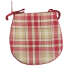 Coussins de siège rouges en forme de D à carreaux Highland | Coussins de siège rouges en forme de D à carreaux tartan |