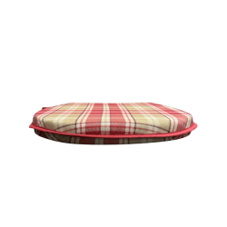 Highland Check Rode D-vormige Stoelkussens| Rode Tartan D-vormige Stoelkussens |