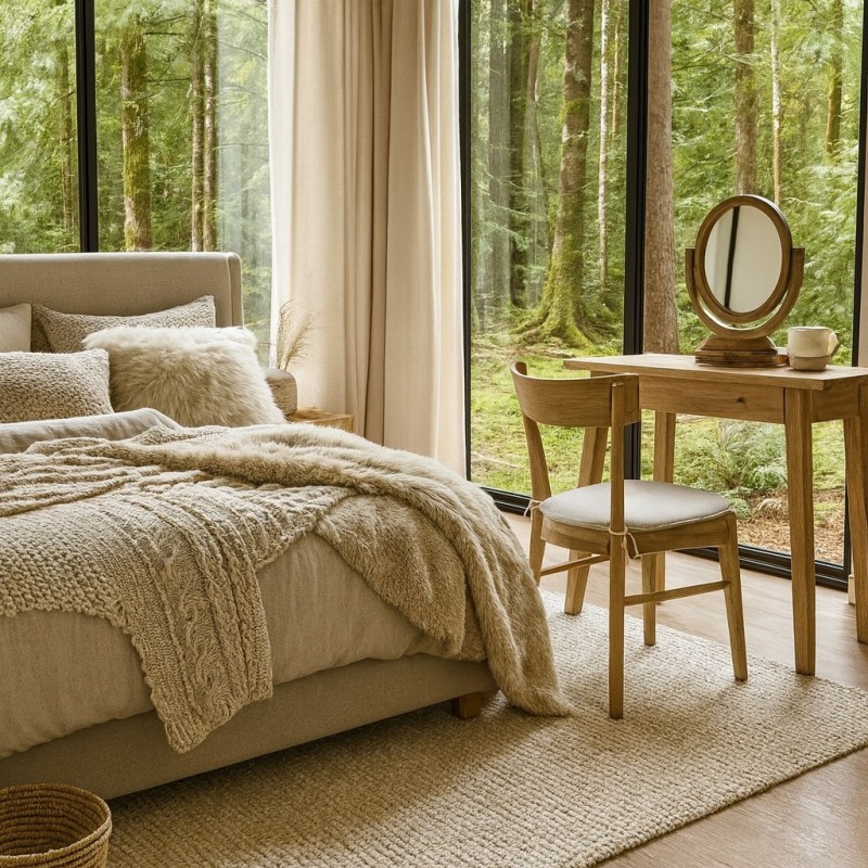 Plain Linen D Shaped Seat Pads | Plain Beige Classic D Shaped Seat Pads