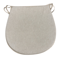 Plain Linen D Shaped Seat Pads | Plain Beige Classic D Shaped Seat Pads