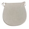 Cuscini per sedili a forma di D in lino semplice | Cuscini per sedili classici a forma di D in beige semplice